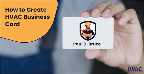 how to create HVAC business card