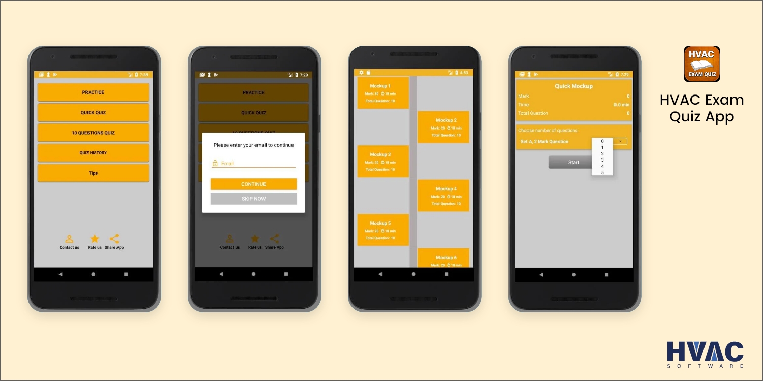 HVAC exam quiz app