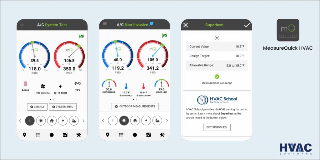 MeasureQuick HVAC - troubleshooting app