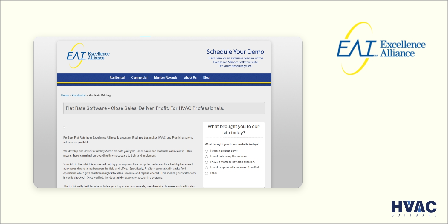 ProServ - Best HVAC flat rate software